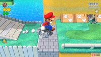 Quickly make your way to these bricks as Mega Mario