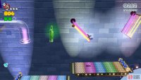 You need to use the trapeze swings to collect the coins and the third Green Star