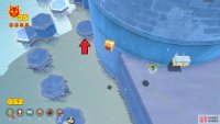 Look for this little piece of land on the side of the base