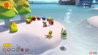Rescue the Toad Brigade member by defeating all of the enemies