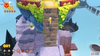 You can only board the moving flying island at the top of Magmeow