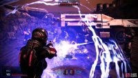 Engage the Cerberus squad with whatever powers and weapons you have at your disposal.