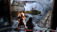 You’ll encounter a hostile Khajit as you make your way through the dungeon.