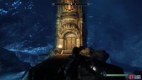 Enter the tower and use the lever to be transported to the Tower of Mzark.