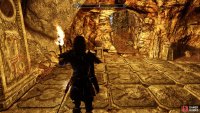 Pull the chain on the other side of the platform to deactivate the fire.