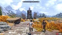 Approach the tower with Irileth and the guards.