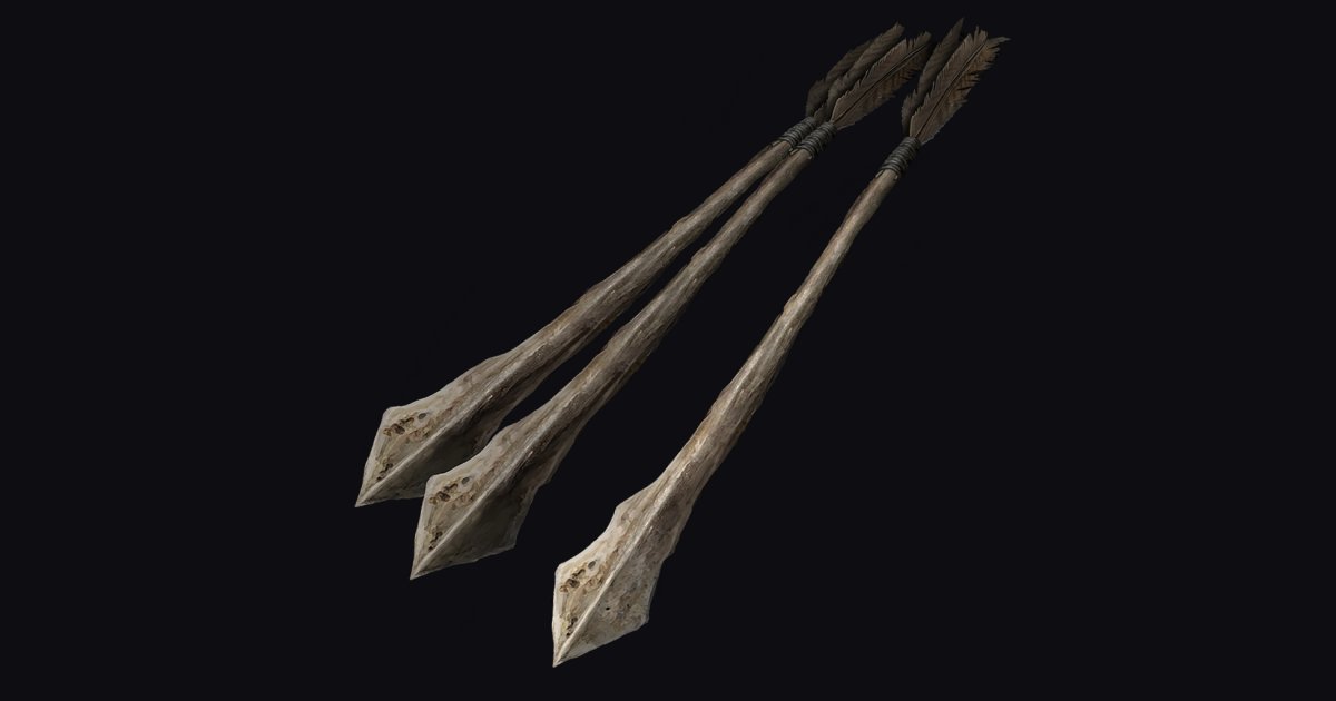 Bone Great Arrow (Fletched)