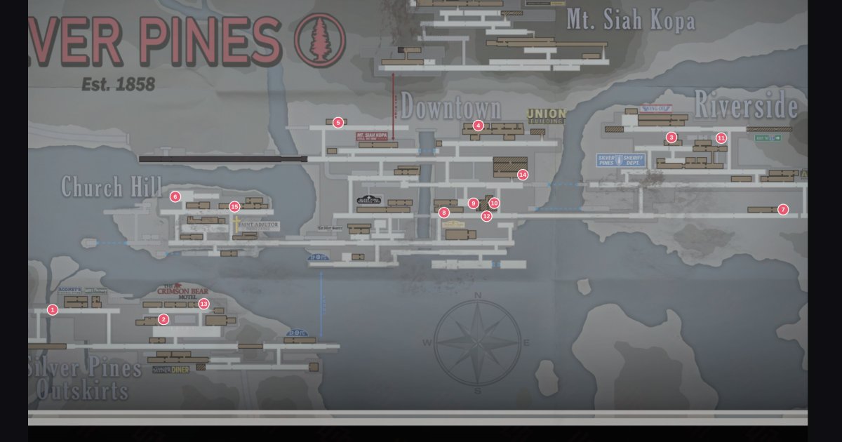 Track Guide Maps All 15 Weapons Locations | Silver Pines Map | Gamer Guides®