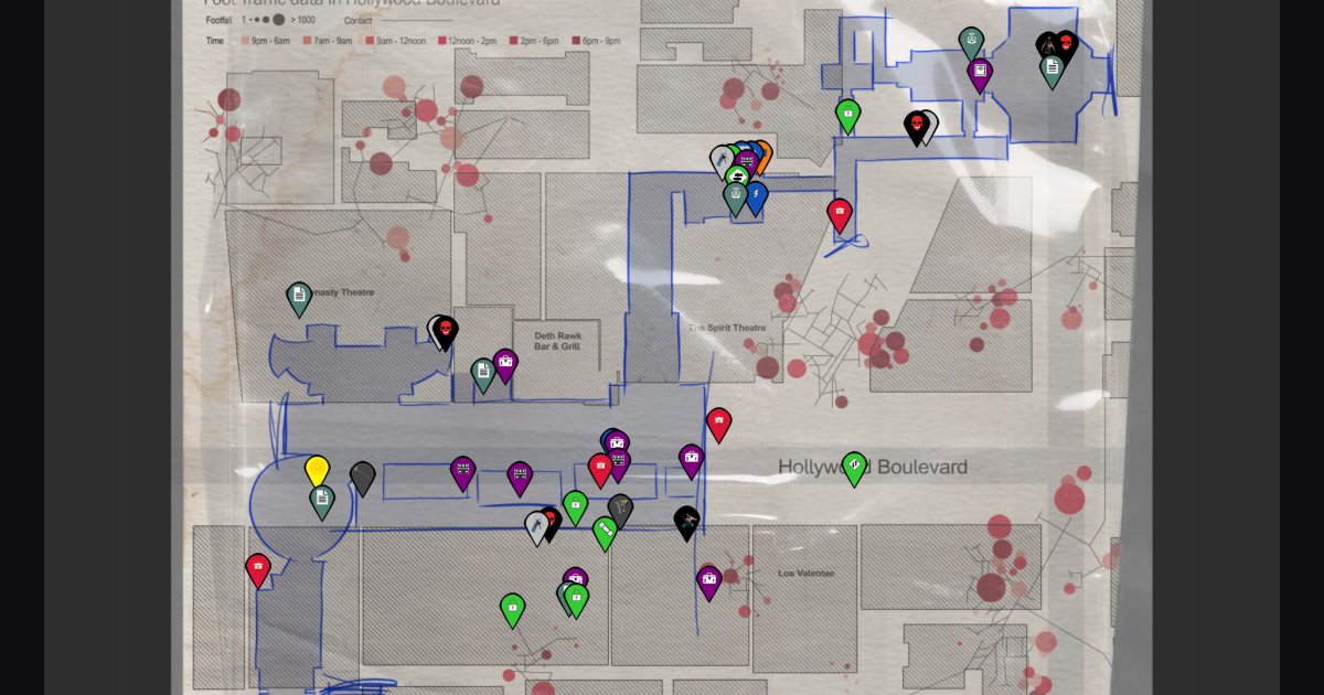 Hollywood Boulevard Map Interactive Map - Dead Island 2 | Gamer Guides®